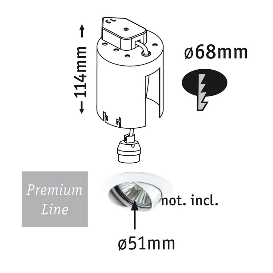Paulmann 236 - Skrzynki montażowe PREMIUM LINE GU10/35W/230V
