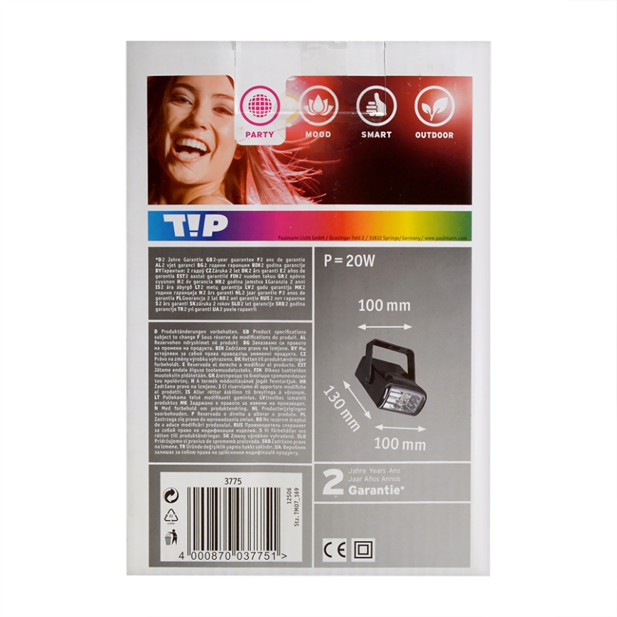 Paulmann 3775 - Lampa Stroboskop DISKO 9,6W/230V