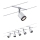 Paulmann 3981 - ZESTAW 5xLED/4W Oprawa punktowa do systemu linkowego TUBE 230V