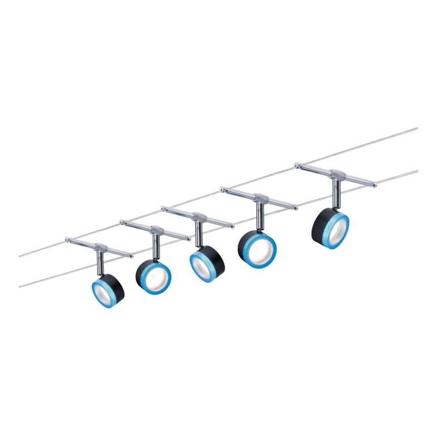 Paulmann 3982 - ZESTAW 5xLED/4W Oświetlenie punktowe dla systemu sznurkowego TIP 230V