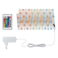 Paulmann 3988 - LED RGBW/13W ściemnialna taśma TIP 5 m 230 V + pilot zdalnego sterowania