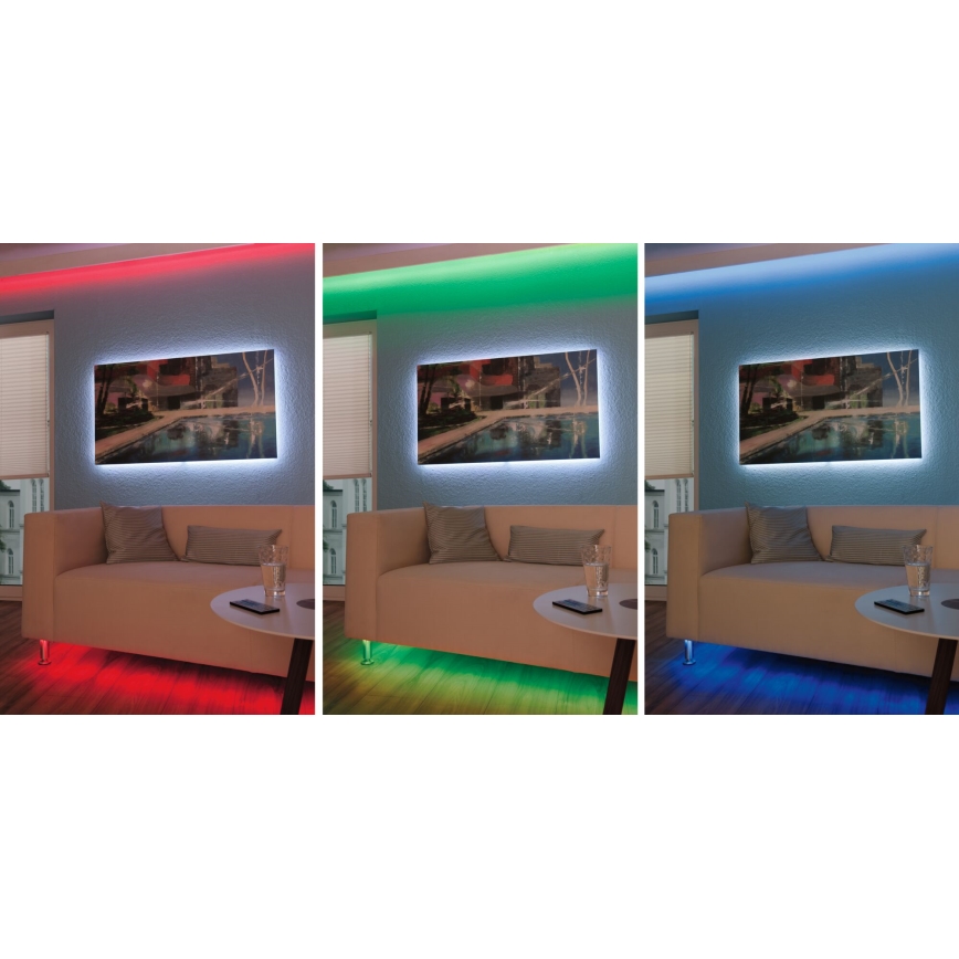 Paulmann 3988 - LED RGBW/13W ściemnialna taśma TIP 5 m 230 V + pilot zdalnego sterowania