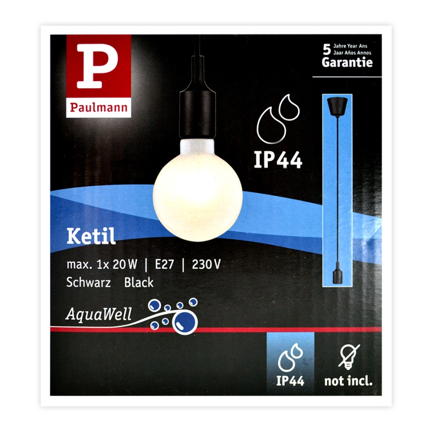 Paulmann 50346 - Kabel zasilający NEORDIC 1xE27/20W/230V IP44