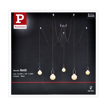 Paulmann 50389 - Żyrandol na lince NEORDIC 5xE27/20W/230V pająk