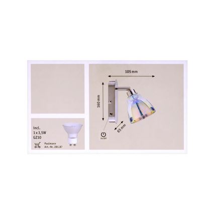 Paulmann 60298 - LED Kinkiet punktowy WOLBI GU10/3,5W/230V