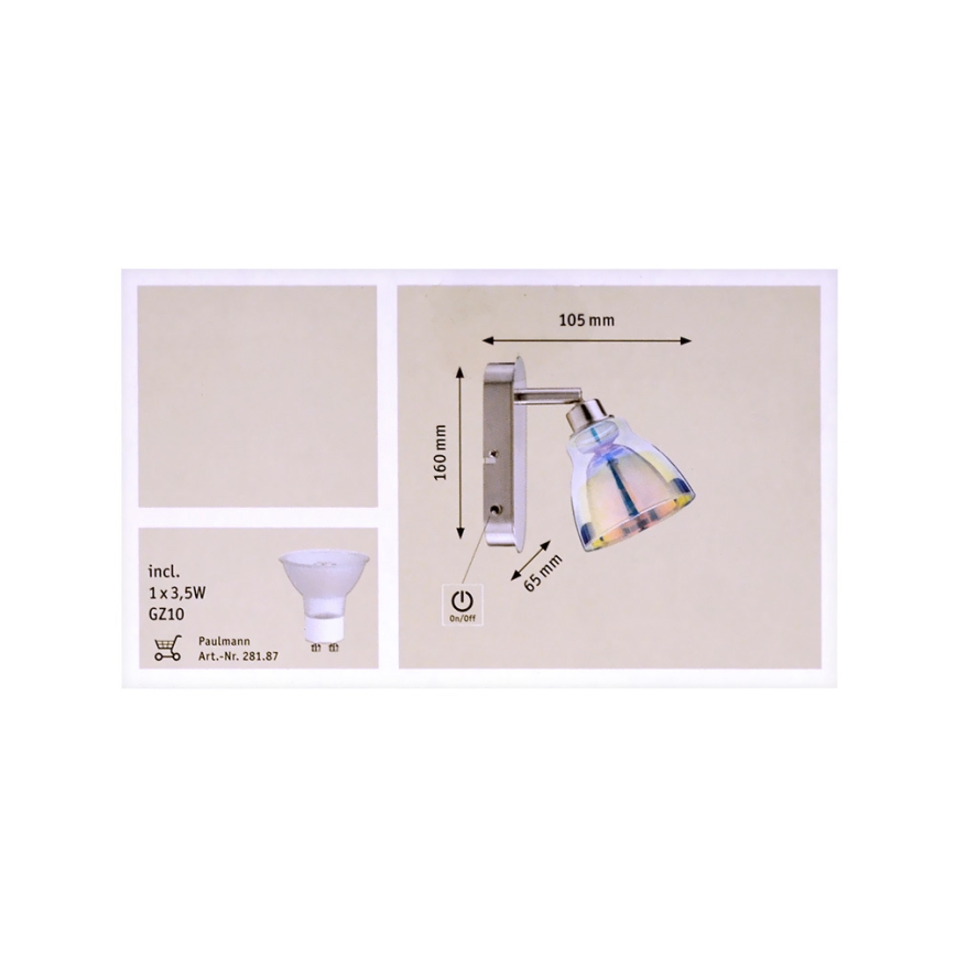 Paulmann 60298 - LED Kinkiet punktowy WOLBI GU10/3,5W/230V