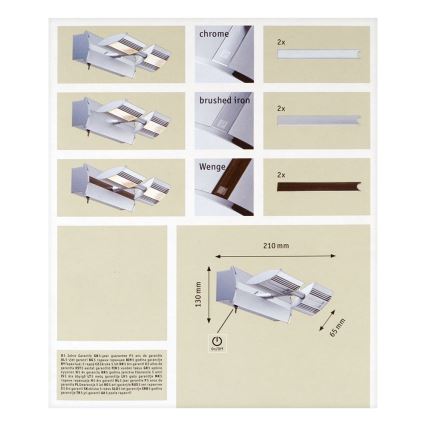 Paulmann 66191 - 2xLED/6W Kinkiet LINEAR 230V