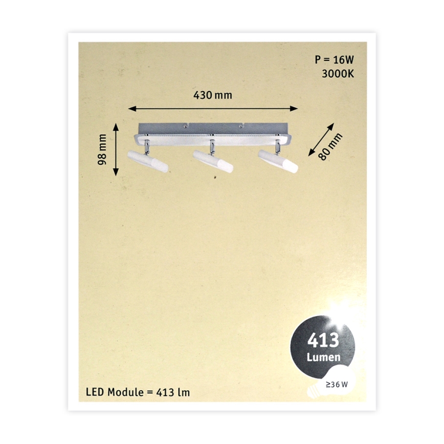 Paulmann 66636 - 3xLED/4,5W Reflektor LAUNCHER 230V