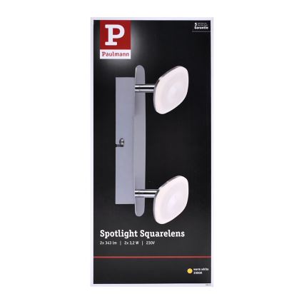 Paulmann 66651 - LED Oświetlenie punktowe SQUARELENSE 2xLED/3,2W/230V