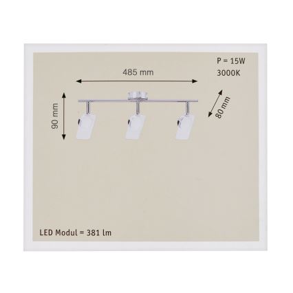 Paulmann 66668 - 3xLED/5W Oświetlenie punktowe WINDOW 230V