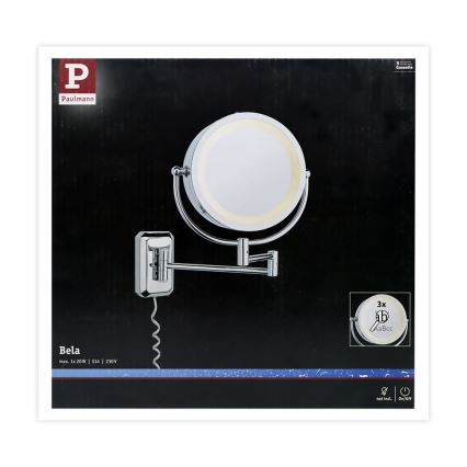 Paulmann 70349 - 1xE14/20W IP44 Ścienne lusterko kosmetyczne 230V