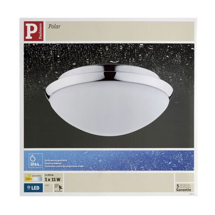 Paulmann 70465 - LED/11W IP44 Oświetlenie łazienkowe z czujnikiem POLAR 230V