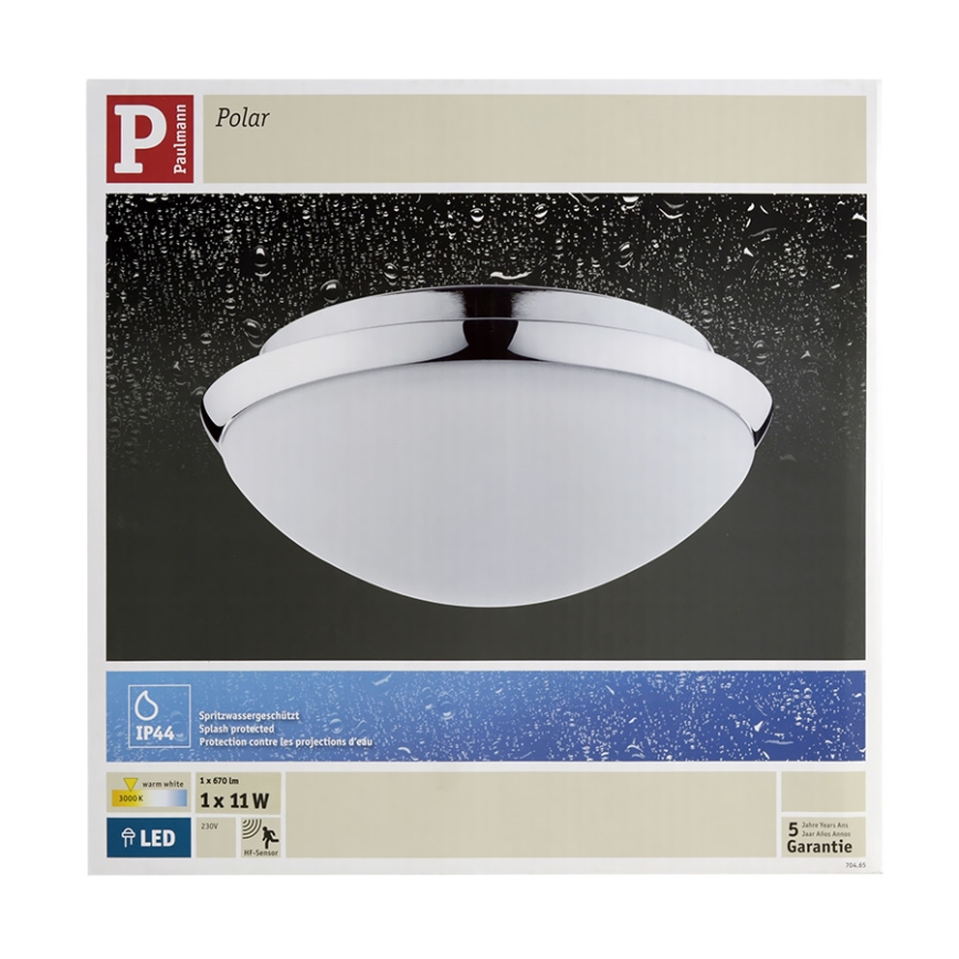 Paulmann 70465 - LED Oświetlenie łazienkowe z czujnikiem POLAR LED/11W/230V