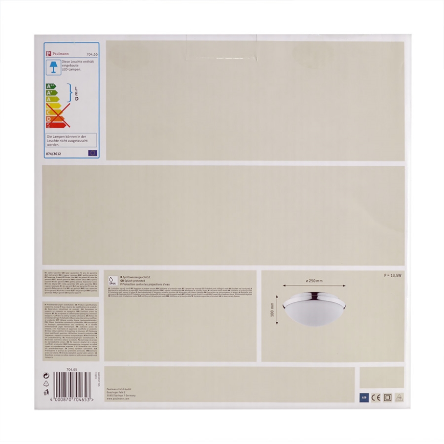 Paulmann 70465 - LED Oświetlenie łazienkowe z czujnikiem POLAR LED/11W/230V