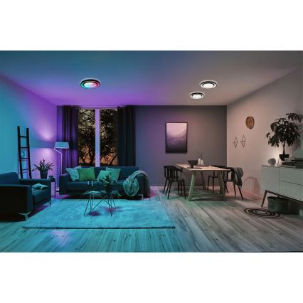 Paulmann 70544 - LED RGBW/22W Ściemniany plafon RAINBOW 230V 3000-6500K + pilot