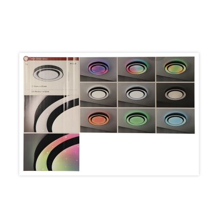 Paulmann 70545 - LED RGBW/38,5W Ściemniany plafon RAINBOW 230V 3000-6500K + pilot