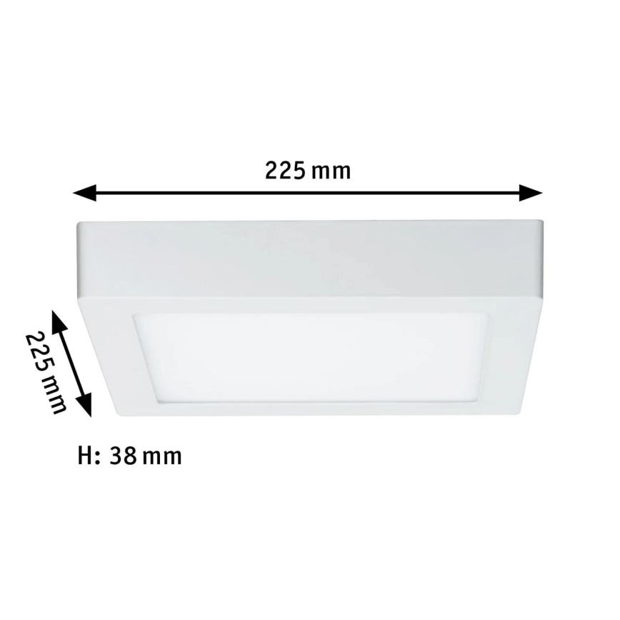 Paulmann 70645 - LED/12,5W Lampa sufitowa LUNAR 230V 22,5x22,5 cm biała