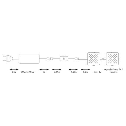 Paulmann 70710 - ZESTAW 3xLED/3,3W Oświetlenie mebli z czujnikiem SOFTPAD 230V 2700K