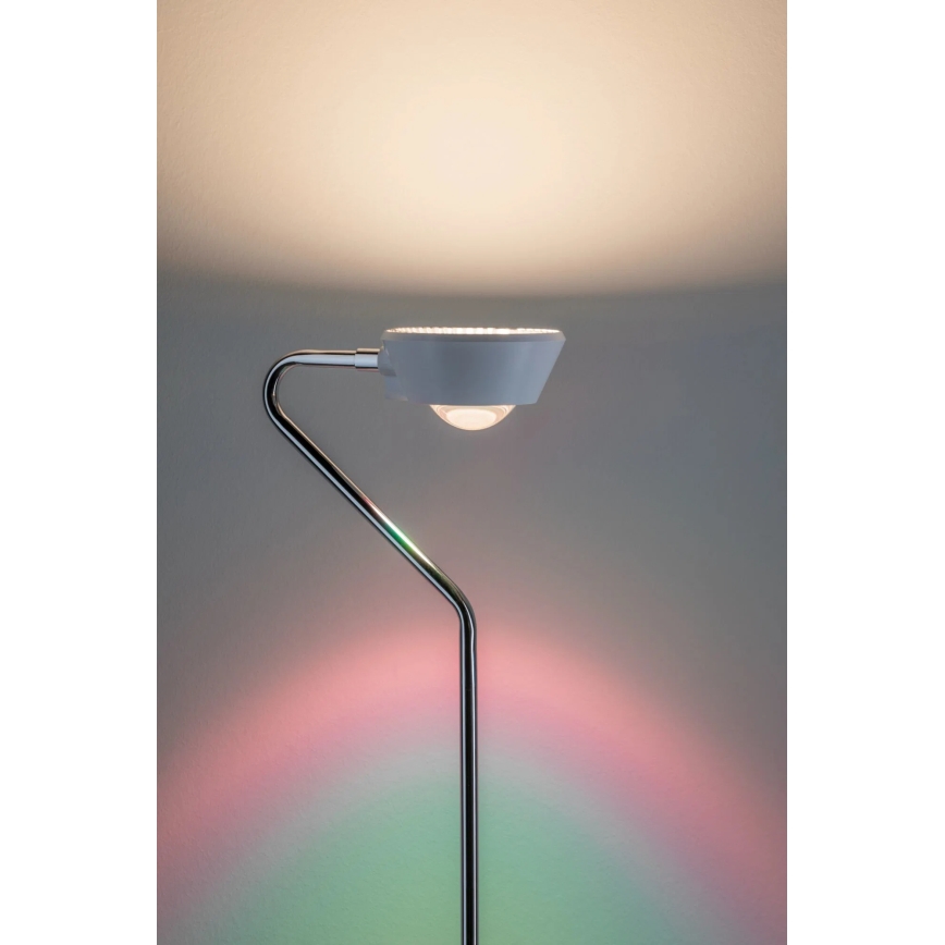 Paulmann 70920 - LED/7,5W Lampa stojąca ściemnialna RAMOS 230V biały/błyszczący chrom