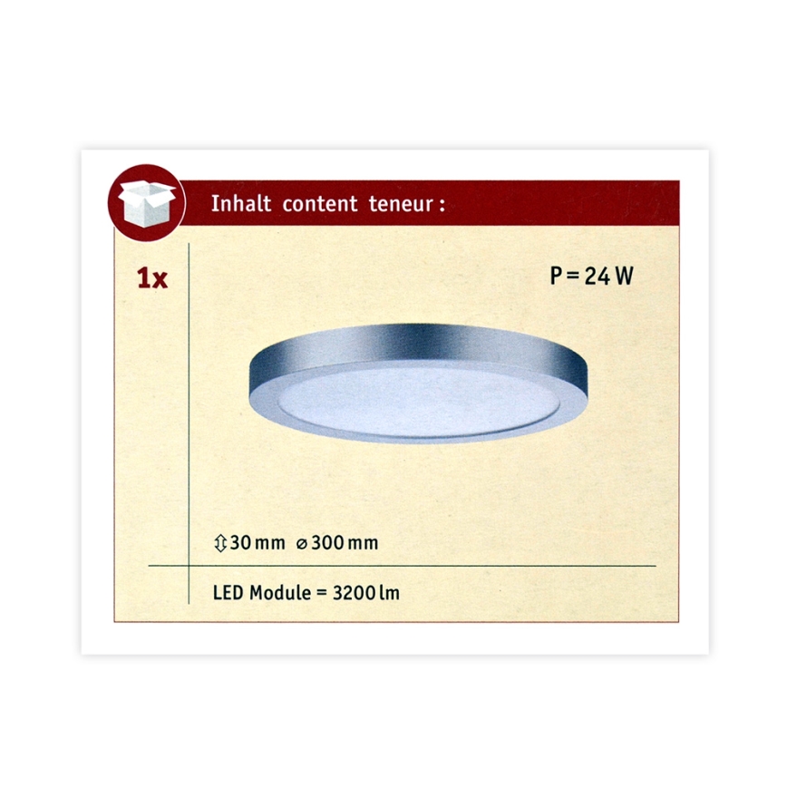 Paulmann 70983 - LED/22W Oswietlenie sufitowe ABIA 230V