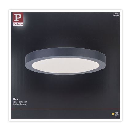 Paulmann 70988 - LED/22W Plafon ABIA 230V antracyt