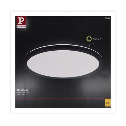Paulmann 70998 - LED/16W Panel natynkowy ATRIA 230V 3000K śr. 29,3 cm czarny