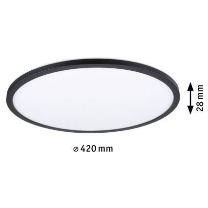 Paulmann 70999 - LED/22W Ściemnialny panel ATRIA 230V 3000K śr. 42 cm czarny