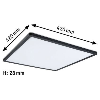 Paulmann 71002 - LED/22W Ściemnialny panel ATRIA 230V 3000K 42x42 cm czarny