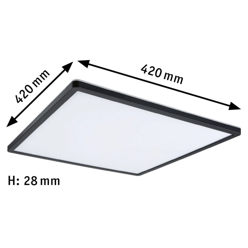 Paulmann 71002 - LED/22W Ściemnialny panel ATRIA 230V 3000K 42x42 cm czarny