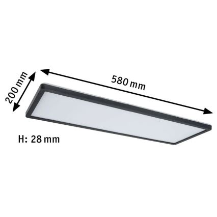 Paulmann 71003 - LED/22W Ściemnialny panel ATRIA 230V 3000K 20x58 cm czarny