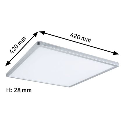 Paulmann 71009 - LED/22W Ściemnialny panel ATRIA 230V 4000K 42x42 cm matowy chrom