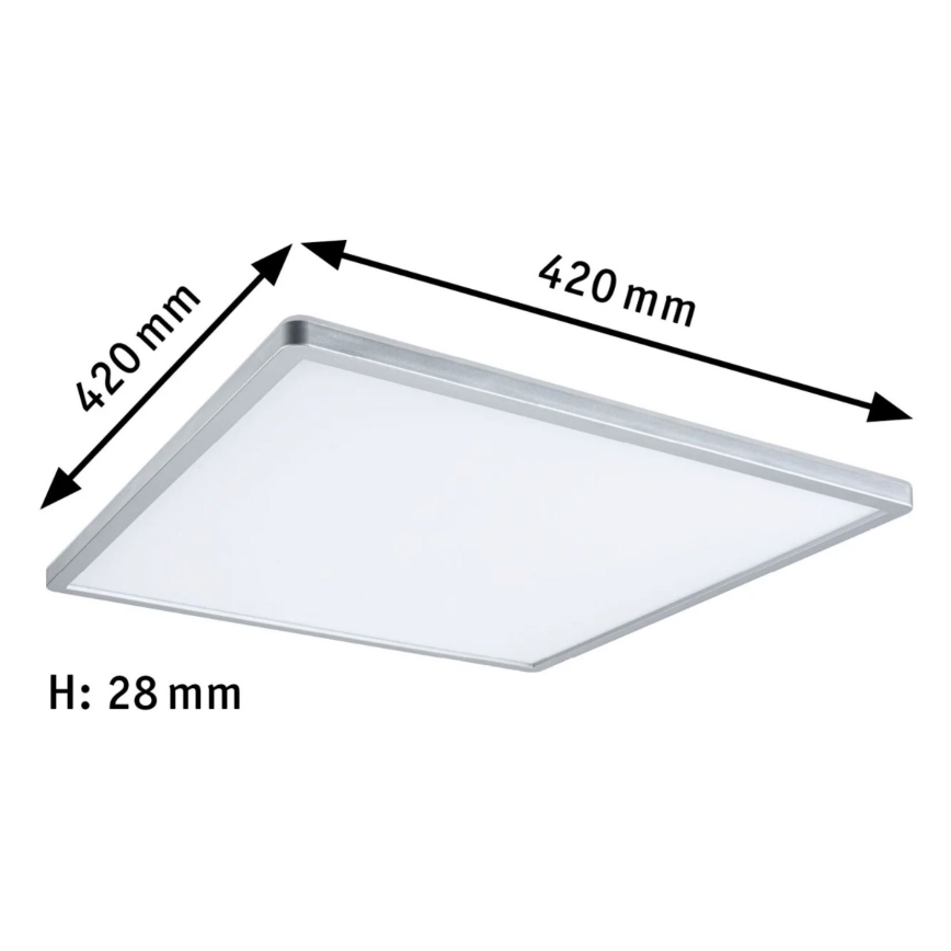 Paulmann 71009 - LED/22W Ściemnialny panel ATRIA 230V 4000K 42x42 cm matowy chrom