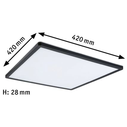 Paulmann 71016 - LED/22W Ściemnialny panel ATRIA 230V 4000K 42x42 cm czarny