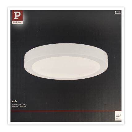 Paulmann 71021 - LED/22W Plafon ABIA 230V białe