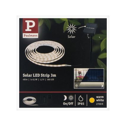Paulmann 78896 - Taśma LED/0,3W IP44 solarny 3m 1,2V 1000 mAh