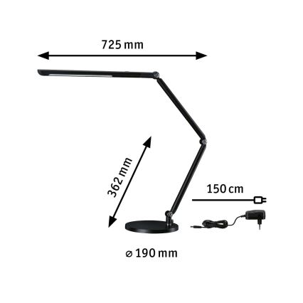 Paulmann 78912 - LED/10,6W Ściemnialna lampa stołowa FLEXBAR 230V 3000/4000/6500K