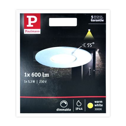 Paulmann 79668 - LED/6,8W IP44 Oprawa wpuszczana łazienkowa HOUSE 230V