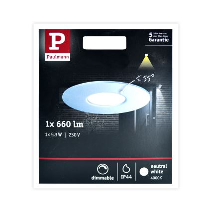 Paulmann 79669 - LED/6,8W IP44 Oprawa wpuszczana łazienkowa HOUSE 230V