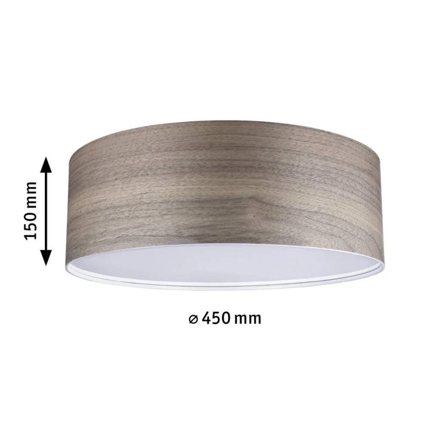 Paulmann 79687 - 3xE27/20W Plafon NEORDIC LISKA 230V orzech włoski