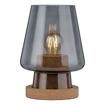Paulmann 79736 - Lampa stołowa IBEN 1xE27/20W, 230V, przydymiona