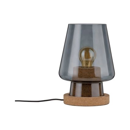 Paulmann 79736 - Lampa stołowa IBEN 1xE27/20W, 230V, przydymiona