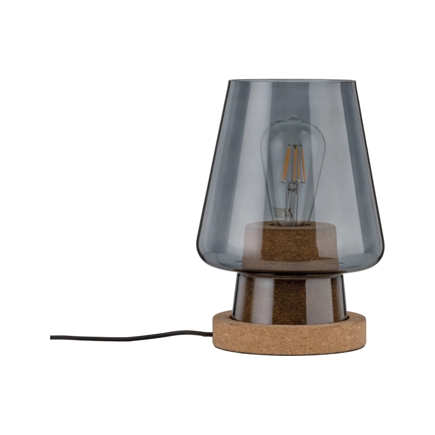 Paulmann 79736 - Lampa stołowa IBEN 1xE27/20W, 230V, przydymiona