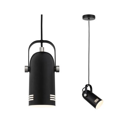 Paulmann 79766 - 1xE27/15W Lampa wisząca na lince LAVEA 230V czarna