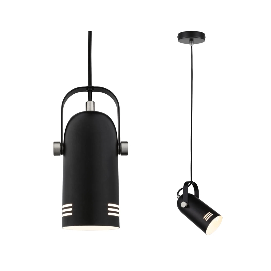 Paulmann 79766 - 1xE27/15W Lampa wisząca na lince LAVEA 230V czarna