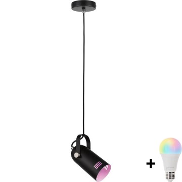 Paulmann 79766 – Lampa wisząca LAVEA LED RGBW 1xE27/15W, 230V, czarna