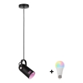 Paulmann 79766 – Lampa wisząca LAVEA LED RGBW 1xE27/9W, 230V, czarna
