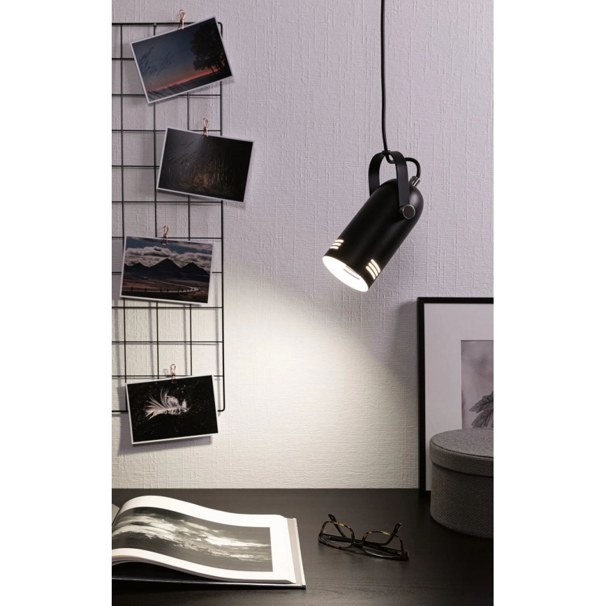 Paulmann 79766 – Lampa wisząca LAVEA LED RGBW 1xE27/9W, 230V, czarna