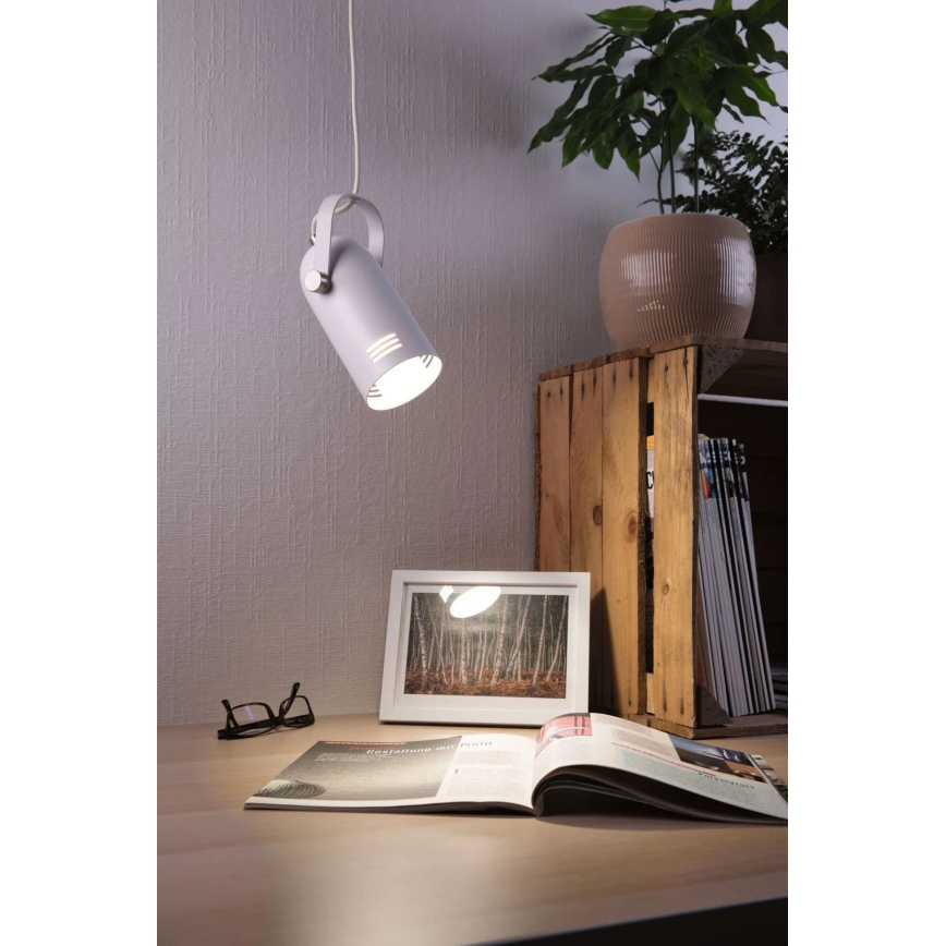 Paulmann 79767 - Lampa wisząca na przewodzie LAVEA, 1x E27/15W, 230V, biała