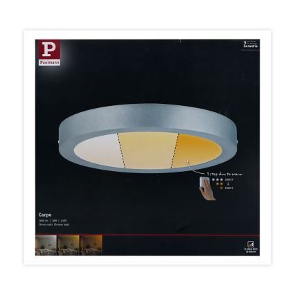 Paulmann 79798 - LED/16W Plafon CARPO 230V 2300/2500/3000K