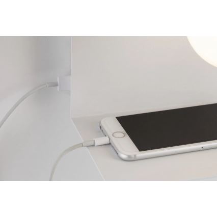 Paulmann 79812 - 1xE27/40W Kinkiet z półką i portem USB CALVANI 230V biały